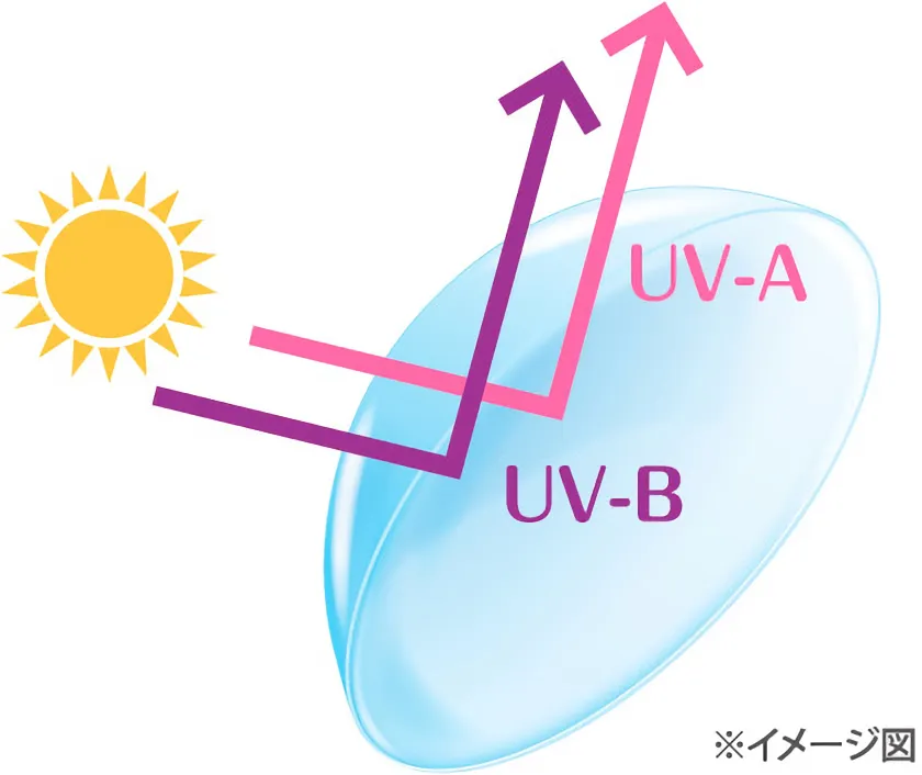 UV-AとUV-B　※イメージ図
